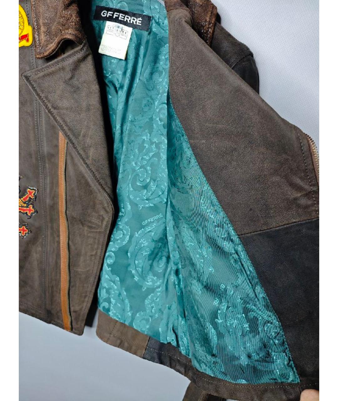 DOLCE&GABBANA Коричневая кожаная куртка, фото 4