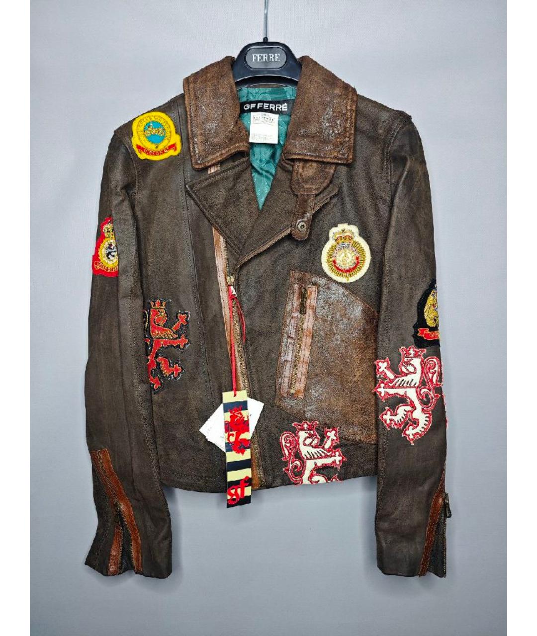 DOLCE&GABBANA Коричневая кожаная куртка, фото 7