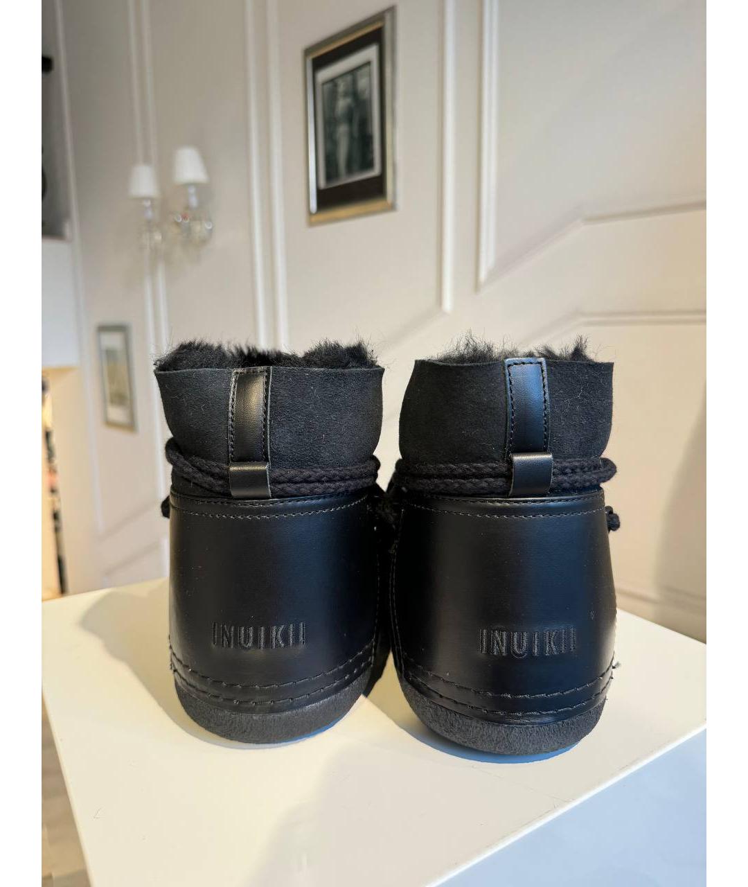 INUIKII Черные нубуковые ботинки, фото 4