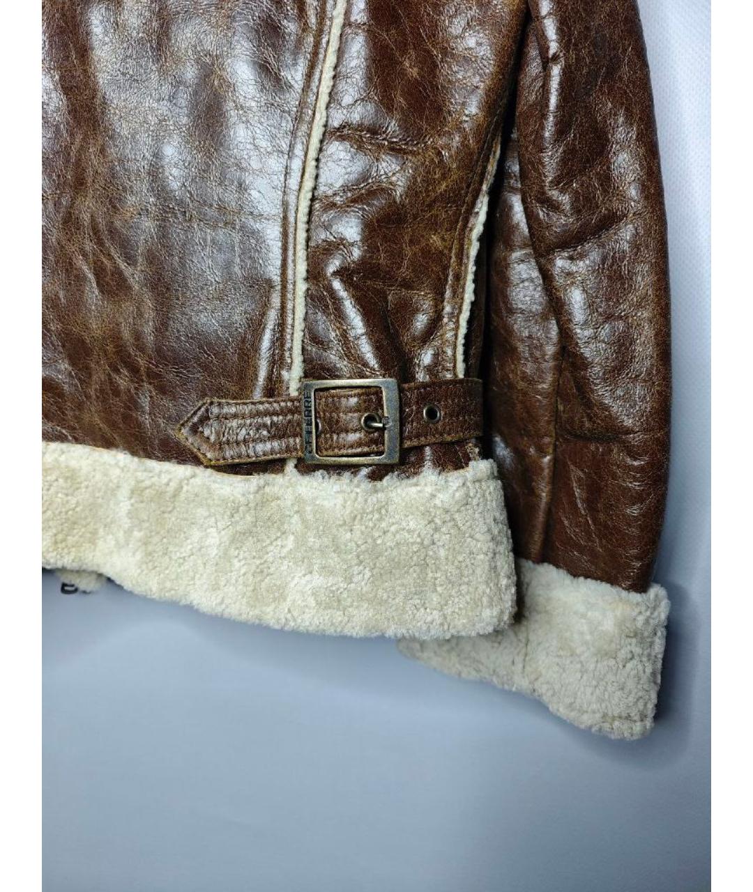 DOLCE&GABBANA Коричневая кожаная дубленка, фото 5