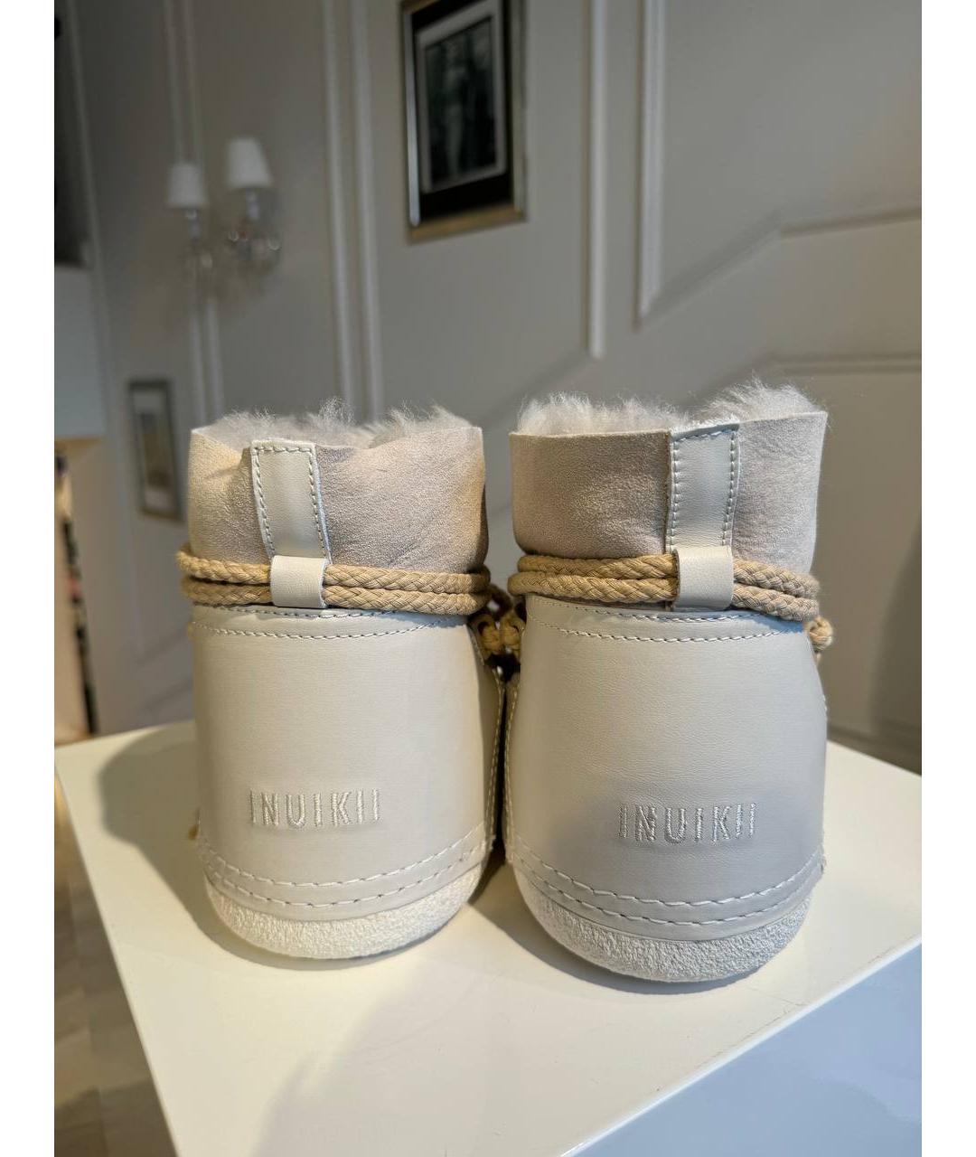 INUIKII Бежевые нубуковые ботинки, фото 4