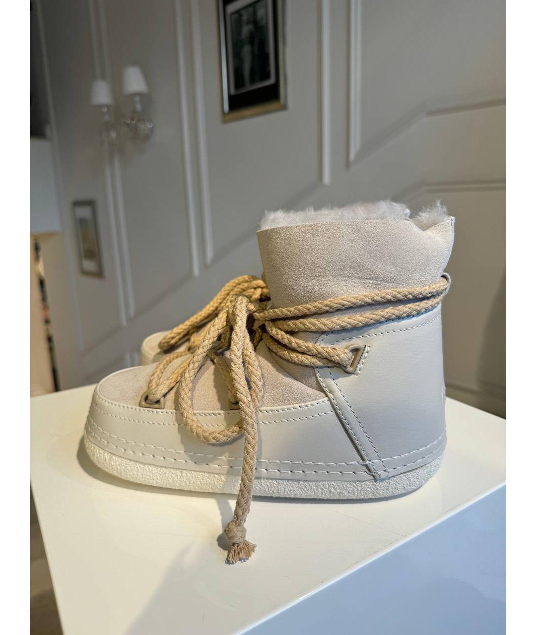 INUIKII Бежевые нубуковые ботинки, фото 3