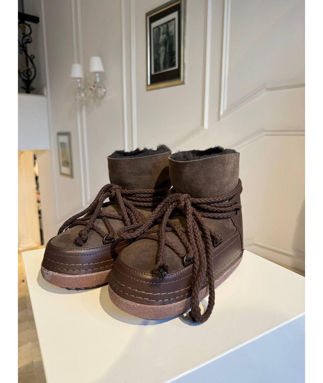 INUIKII Коричневые нубуковые ботинки, фото 2