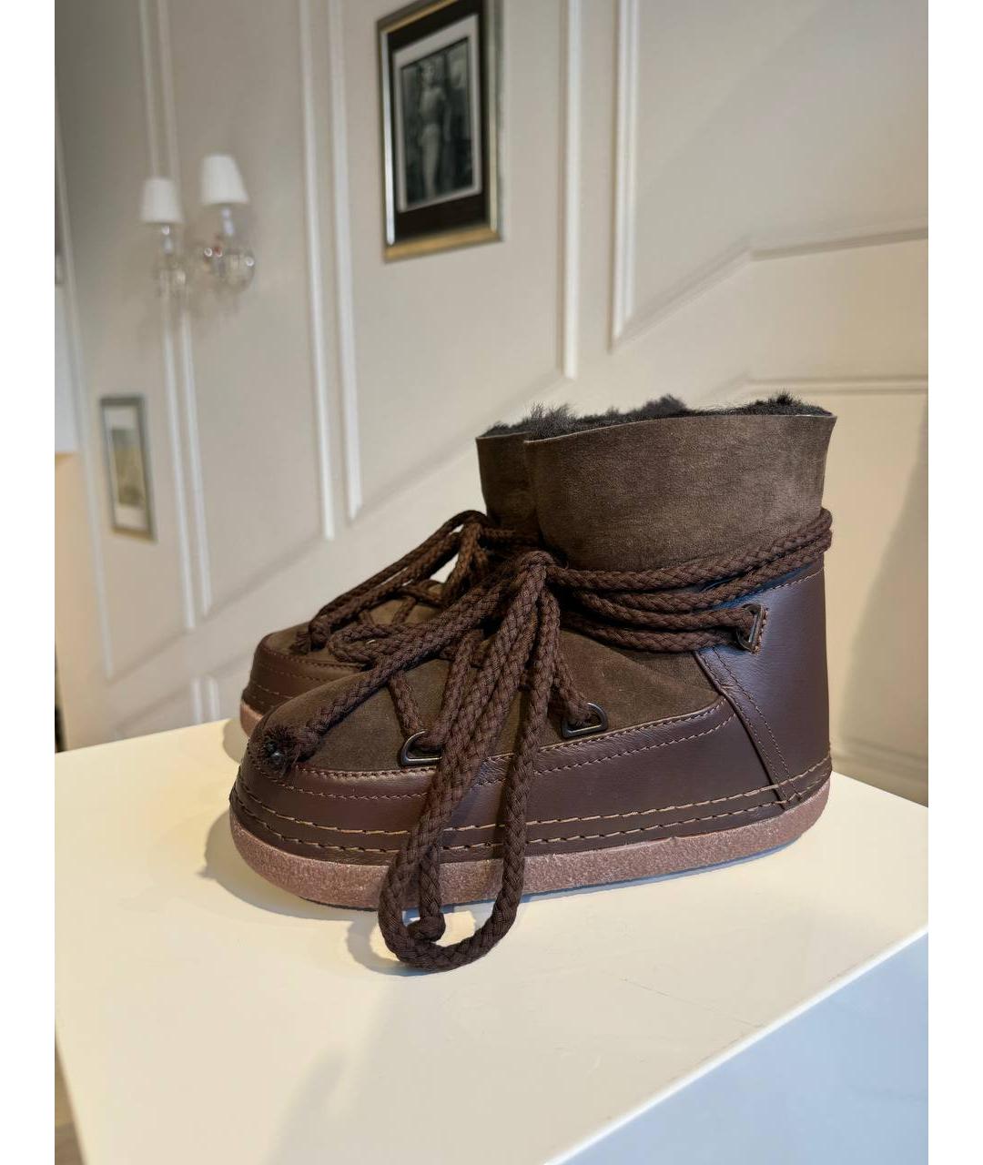 INUIKII Коричневые нубуковые ботинки, фото 3