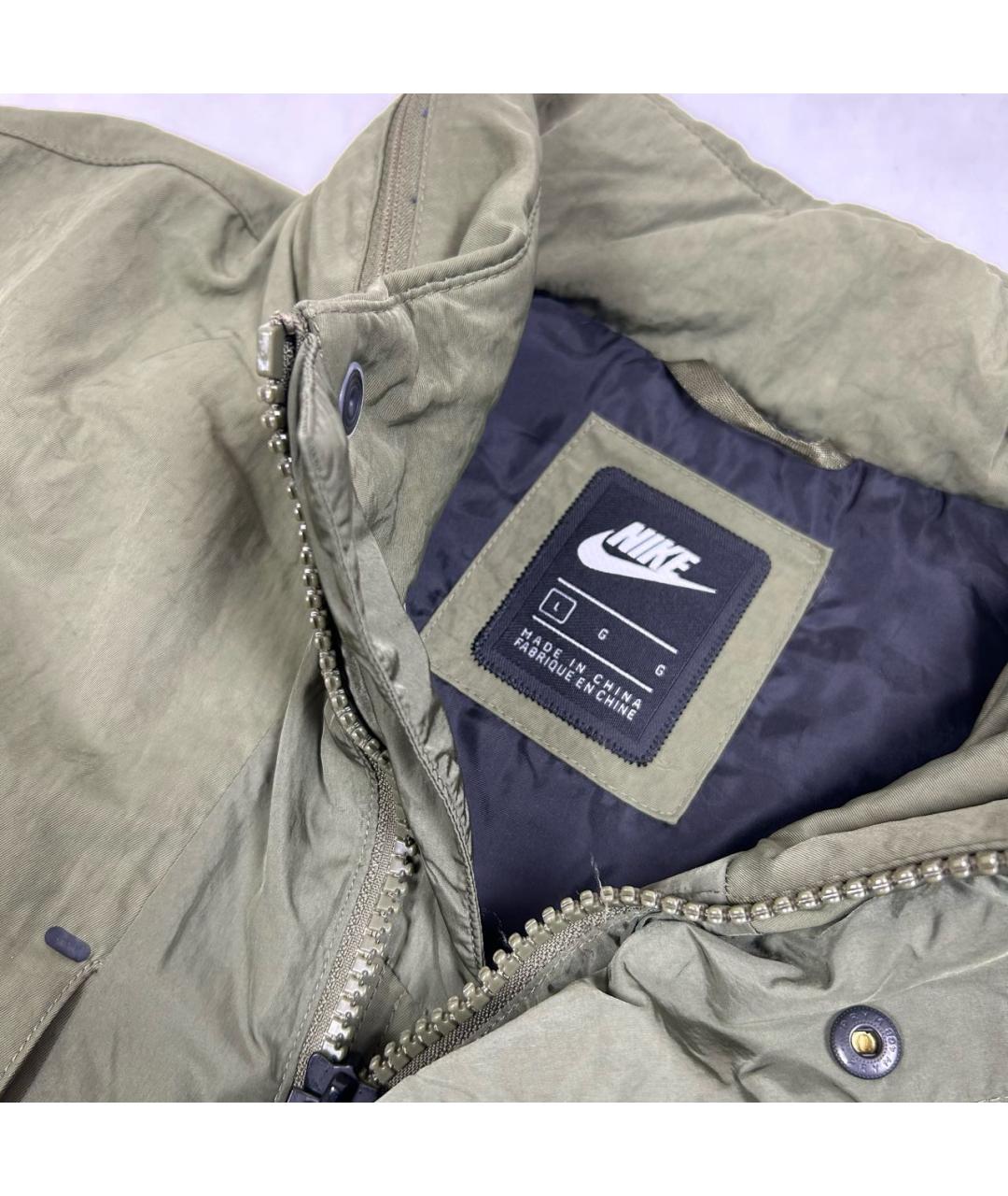 NIKE Хаки полиэстеровая куртка, фото 6