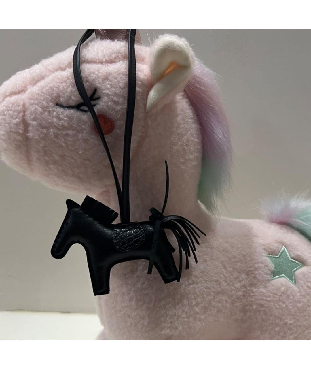 HERMES Черный брелок, фото 2