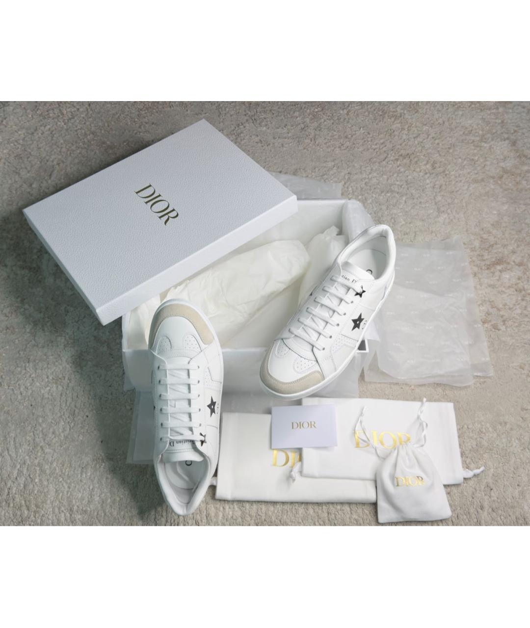 CHRISTIAN DIOR Белые кожаные кроссовки, фото 6