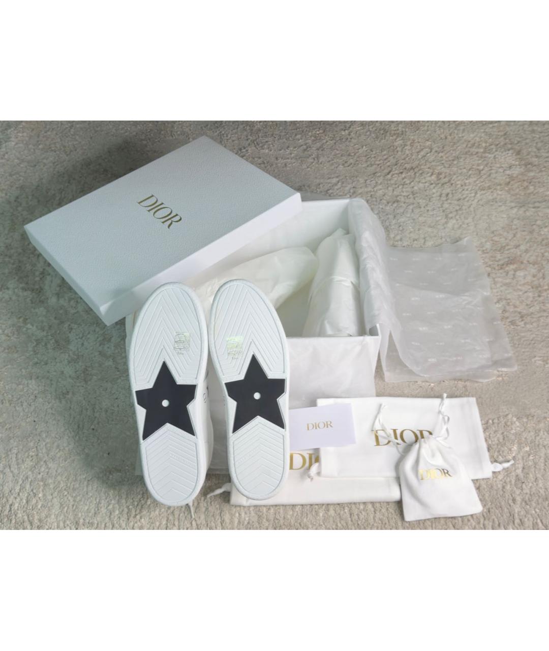 CHRISTIAN DIOR Белые кожаные кроссовки, фото 5