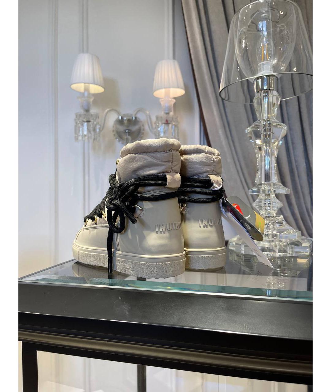 INUIKII Бежевые текстильные ботинки, фото 4