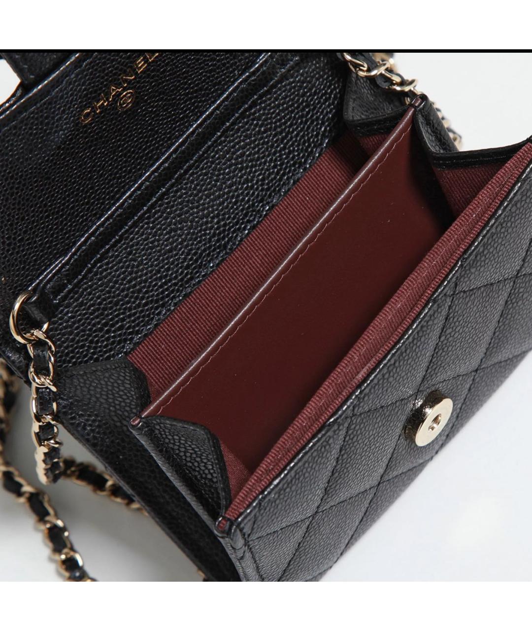 CHANEL Черная кожаная сумка через плечо, фото 3