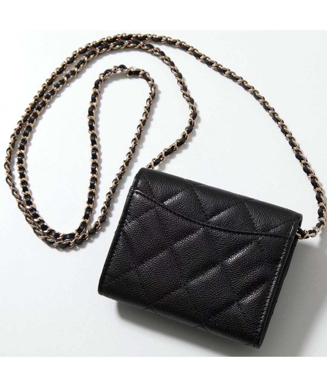 CHANEL Черная кожаная сумка через плечо, фото 2
