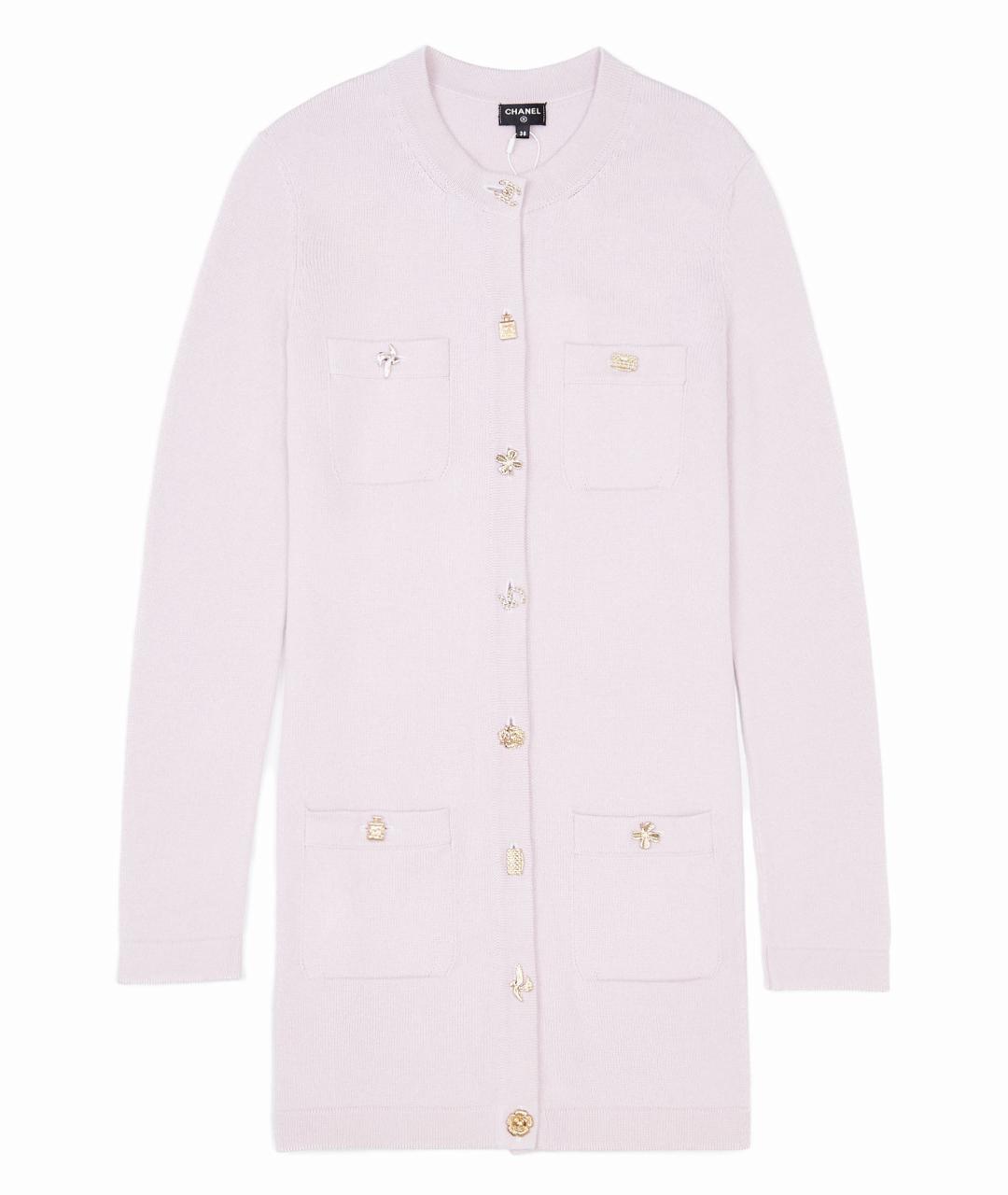 CHANEL Розовый кашемировый кардиган, фото 1