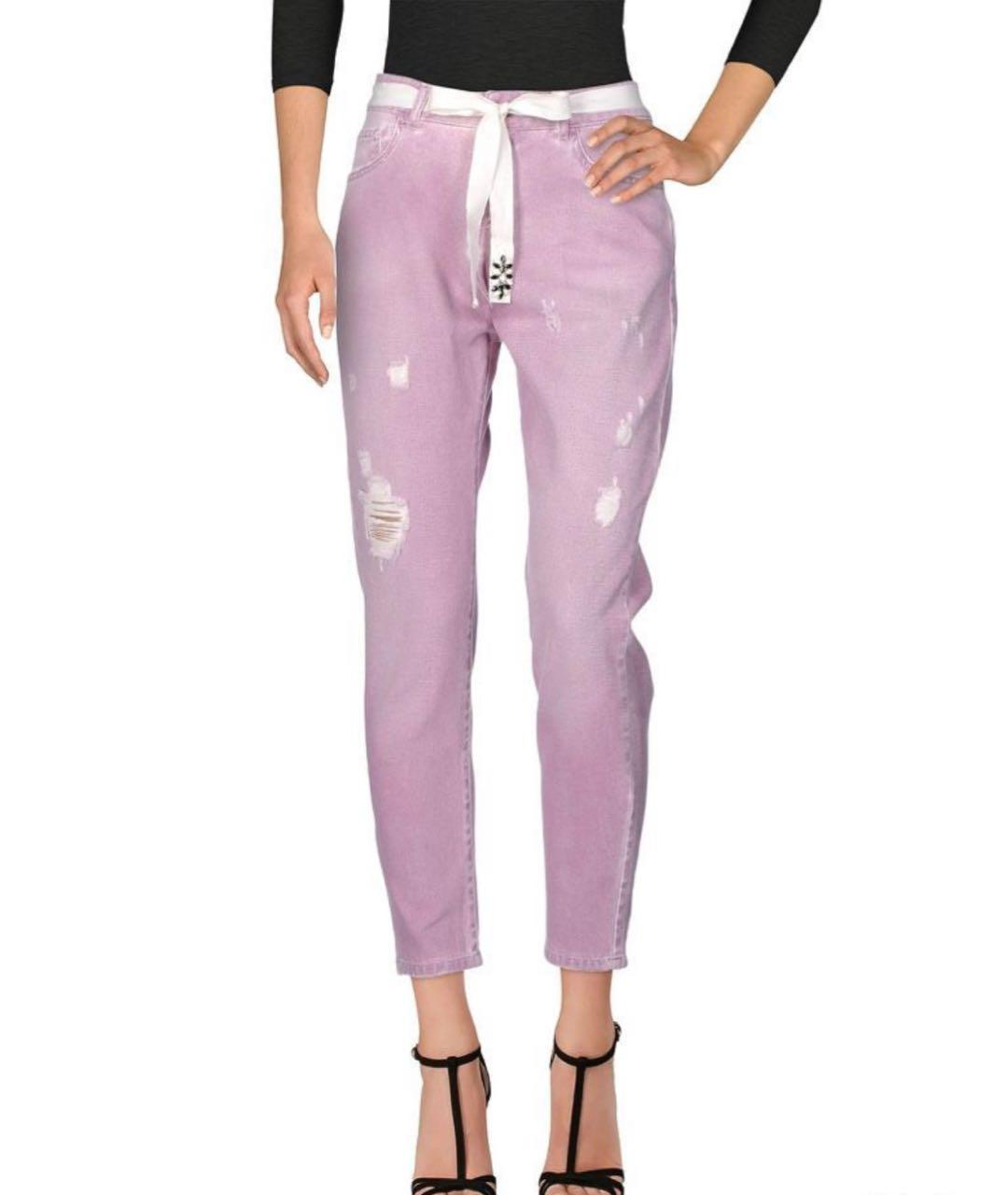 TWIN-SET Хлопковые прямые джинсы, фото 6