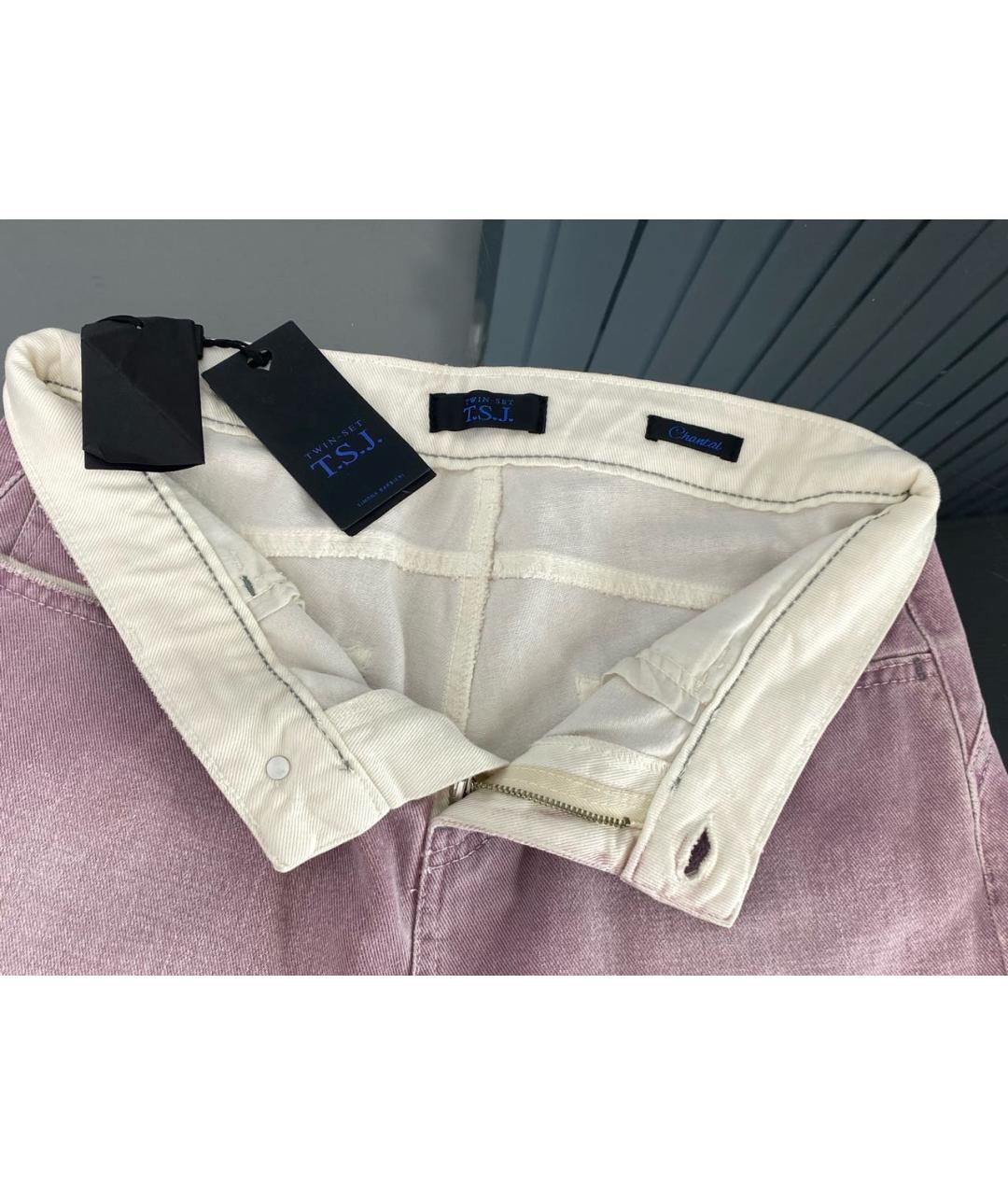 TWIN-SET Хлопковые прямые джинсы, фото 3