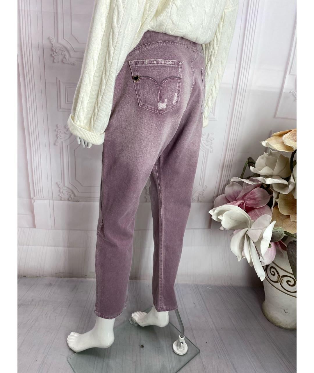 TWIN-SET Хлопковые прямые джинсы, фото 5