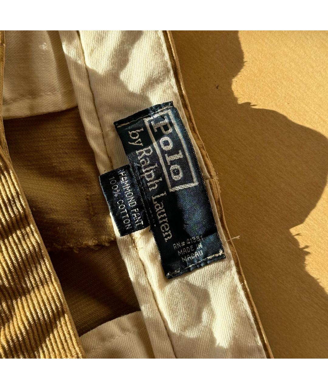 POLO RALPH LAUREN Коричневые хлопковые повседневные брюки, фото 5