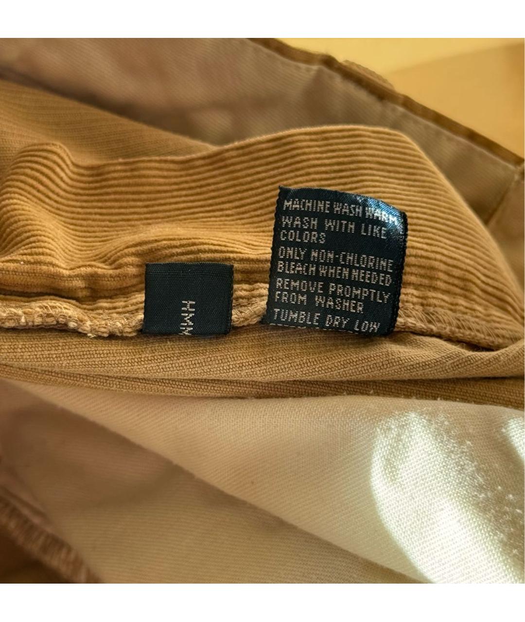 POLO RALPH LAUREN Коричневые хлопковые повседневные брюки, фото 7