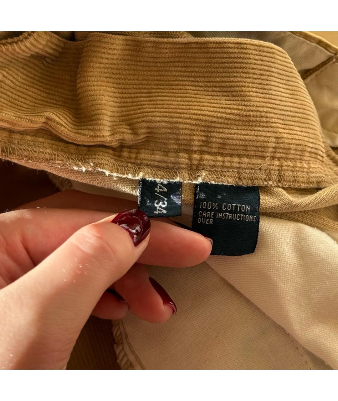 POLO RALPH LAUREN Коричневые хлопковые повседневные брюки, фото 6