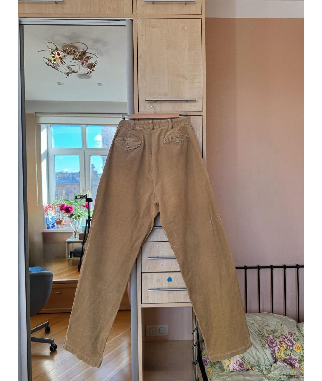 POLO RALPH LAUREN Коричневые хлопковые повседневные брюки, фото 2