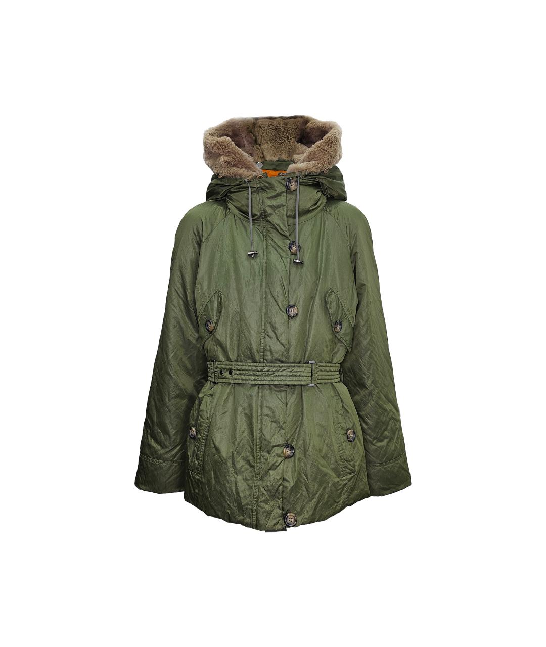 WEEKEND MAX MARA Зеленый полиамидовый пуховик, фото 1