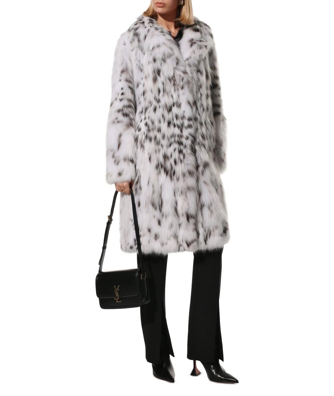 KITON Белая меховая шуба, фото 4