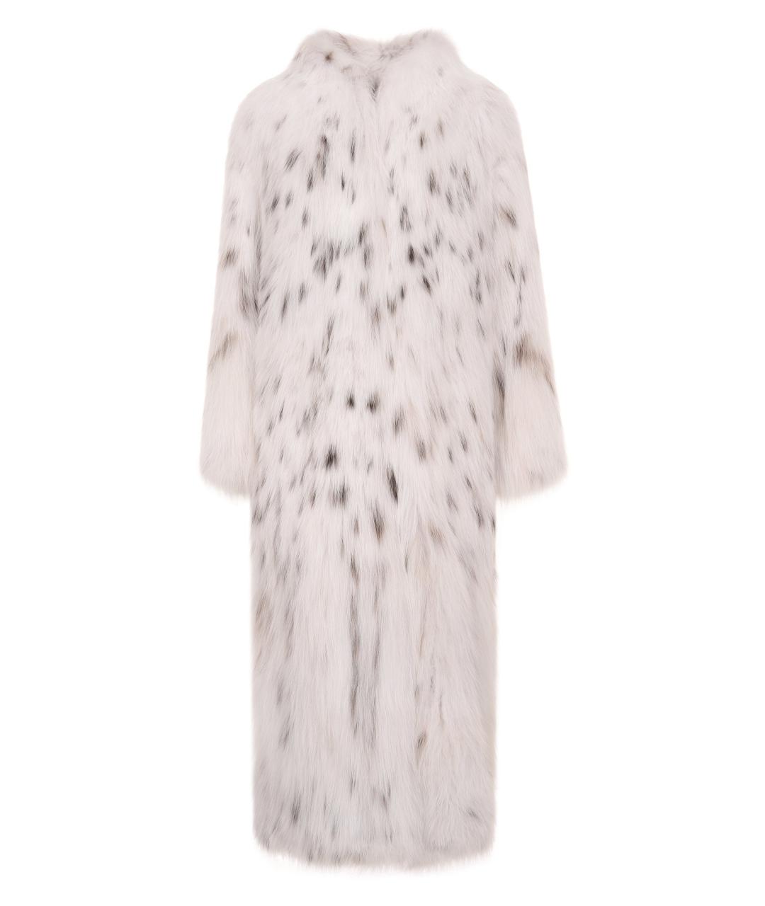 KITON Белая меховая шуба, фото 2