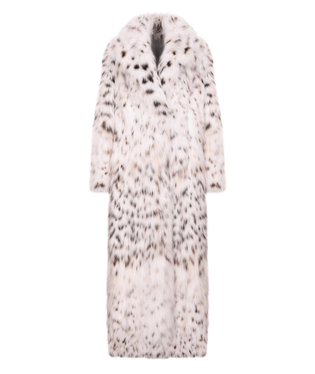 KITON Белая меховая шуба, фото 1