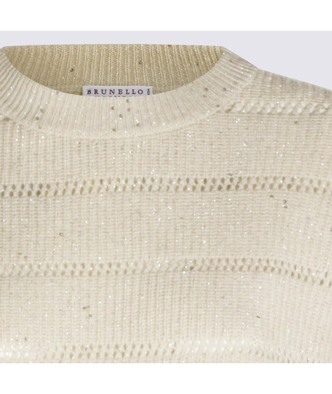 BRUNELLO CUCINELLI Бежевый кашемировый джемпер / свитер, фото 4