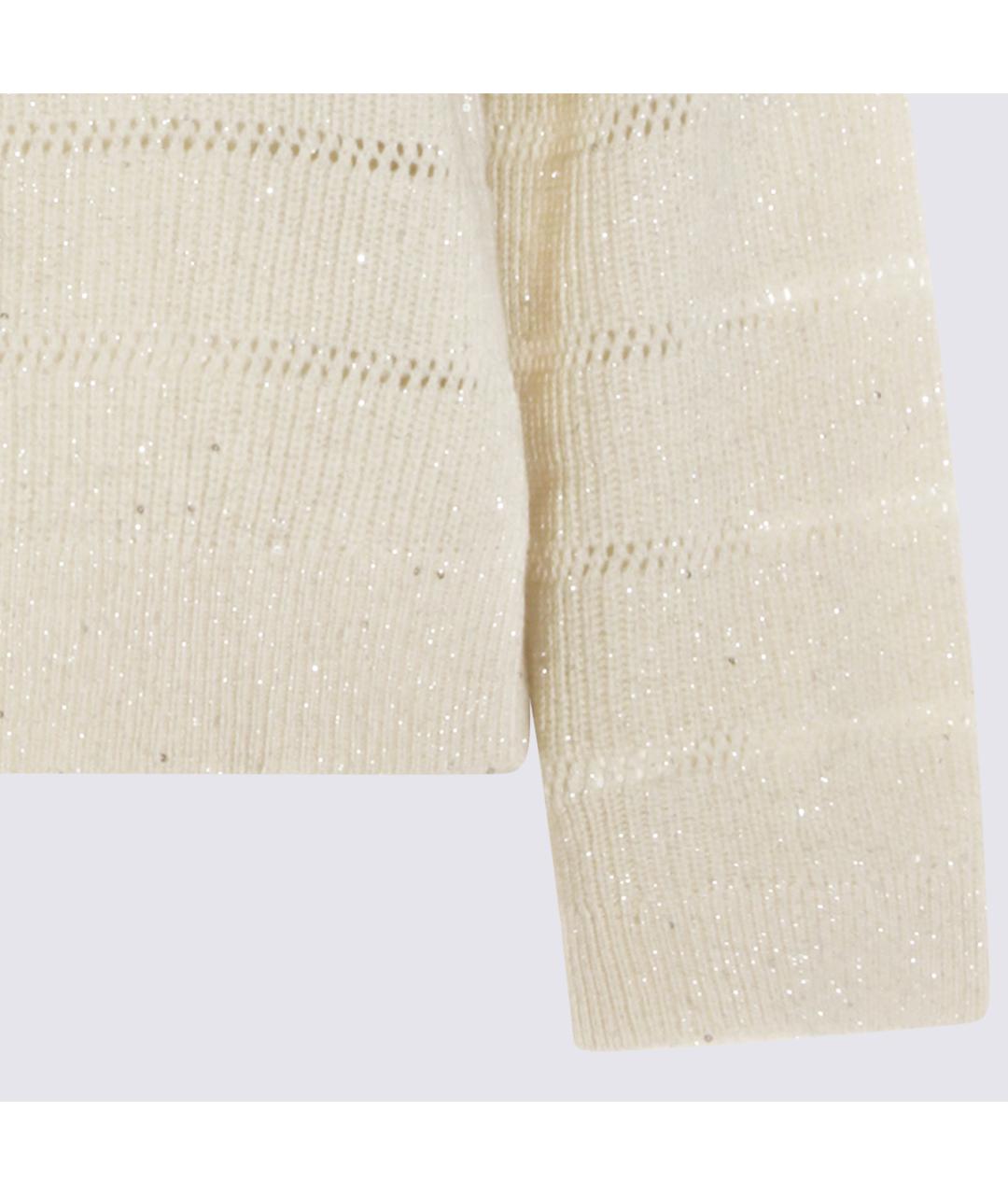 BRUNELLO CUCINELLI Бежевый кашемировый джемпер / свитер, фото 3