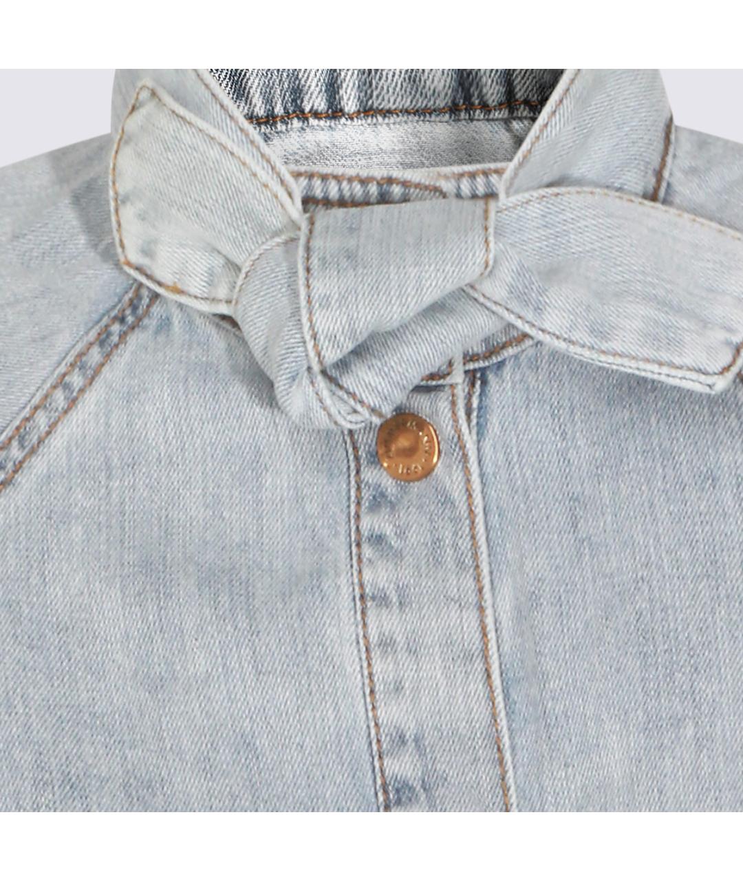 ZIMMERMANN Голубая хлопковая рубашка, фото 3