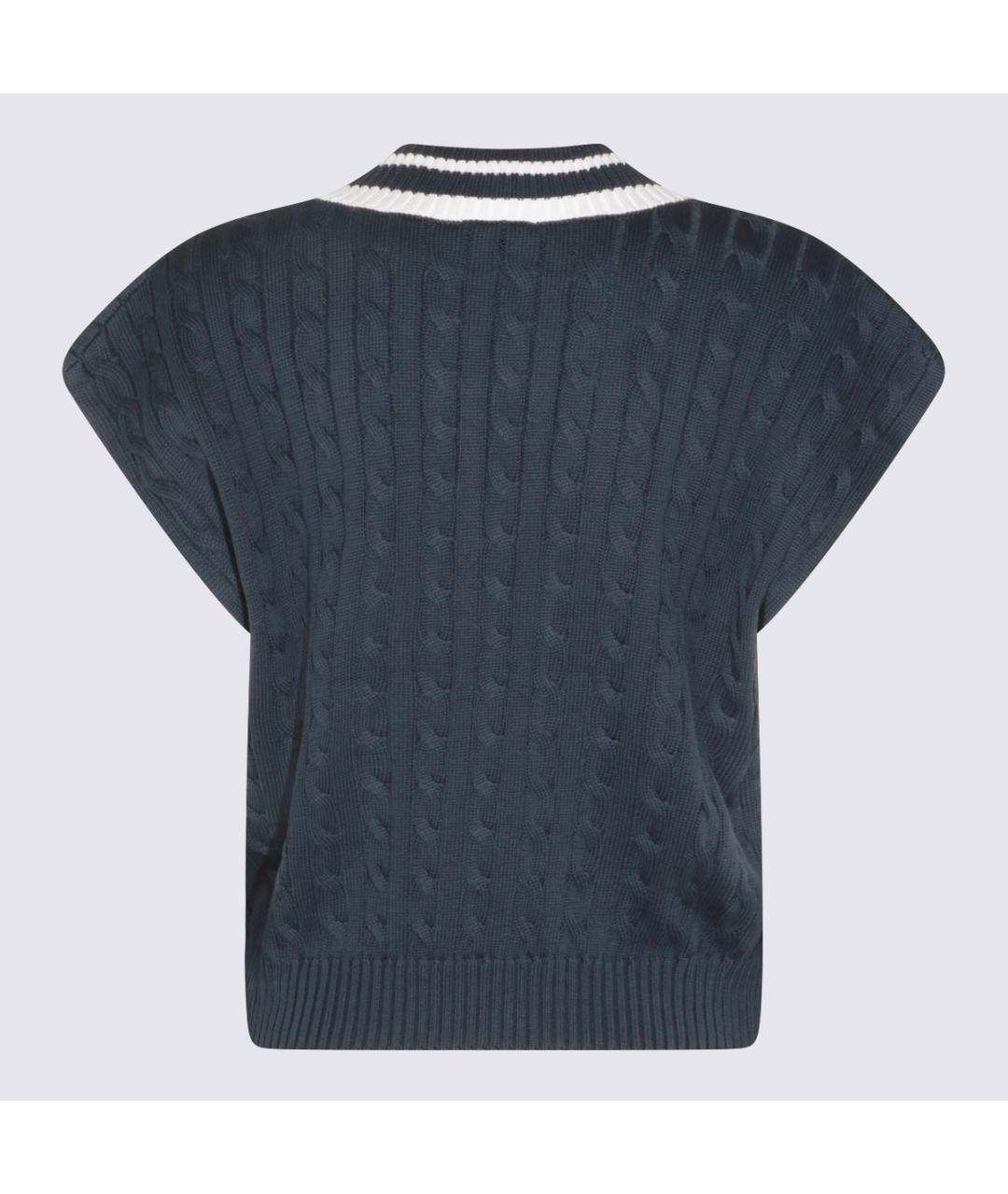 BRUNELLO CUCINELLI Синий хлопковый джемпер / свитер, фото 2