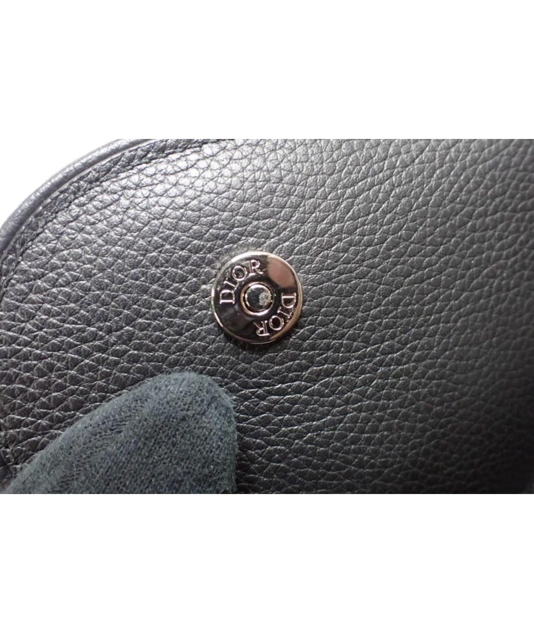 CHRISTIAN DIOR Черная кожаная сумка на плечо, фото 5