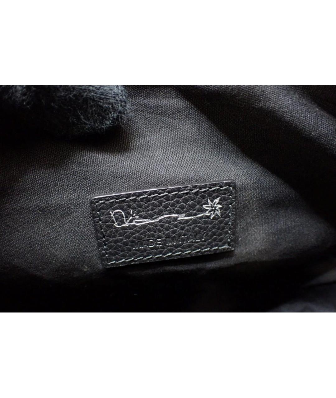 CHRISTIAN DIOR Черная кожаная сумка на плечо, фото 7