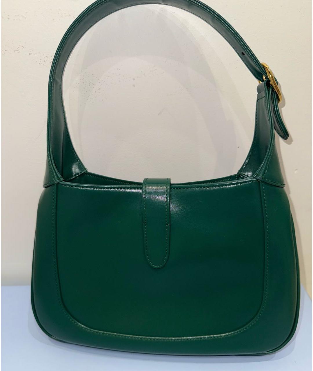 GUCCI Зеленая кожаная сумка с короткими ручками, фото 3