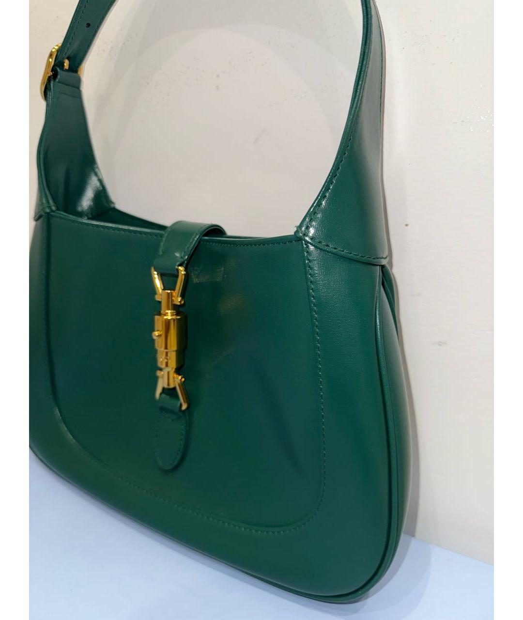 GUCCI Зеленая кожаная сумка с короткими ручками, фото 2