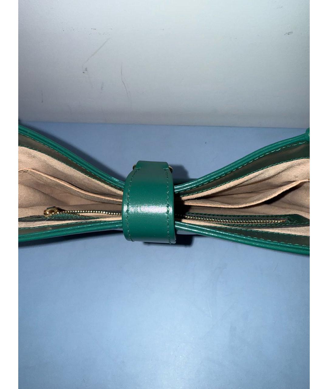 GUCCI Зеленая кожаная сумка с короткими ручками, фото 7