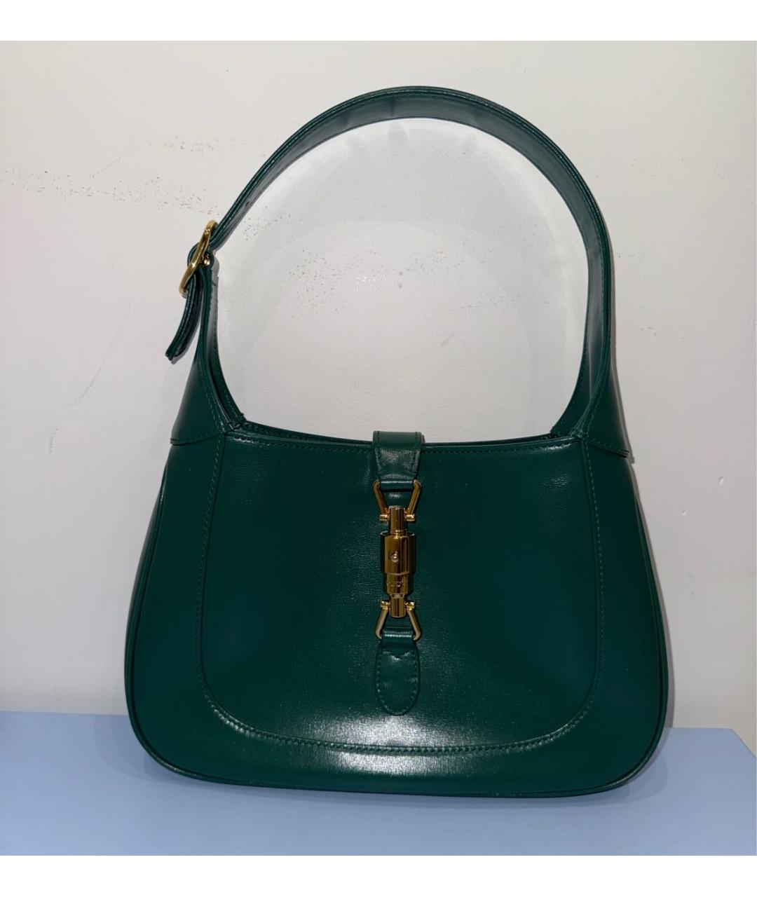 GUCCI Зеленая кожаная сумка с короткими ручками, фото 9