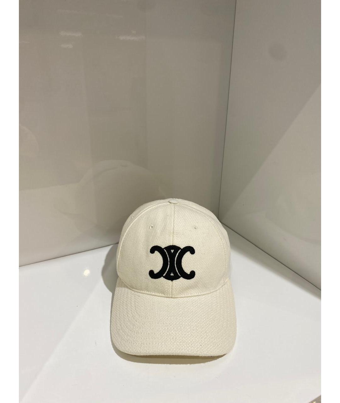 CELINE Белая хлопковая кепка, фото 2