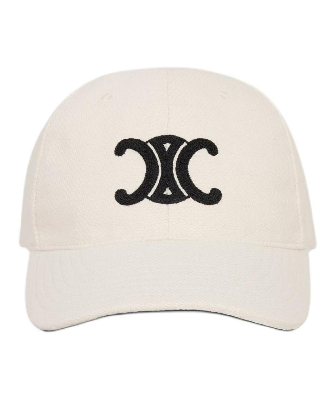 CELINE Белая хлопковая кепка, фото 1