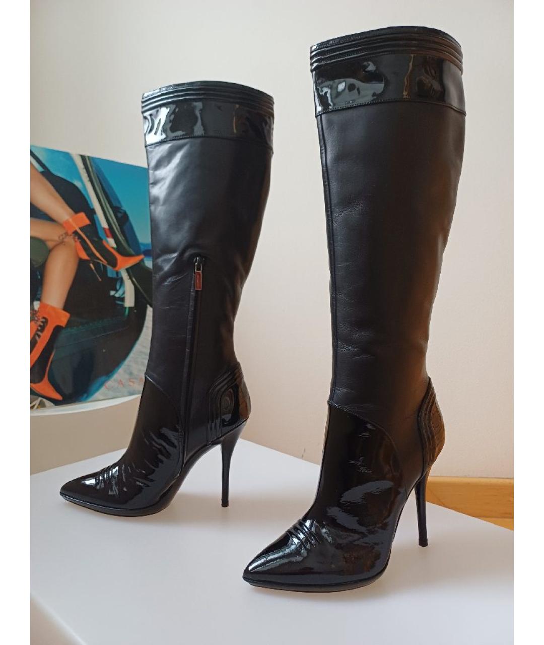 CASADEI Черные кожаные сапоги, фото 3