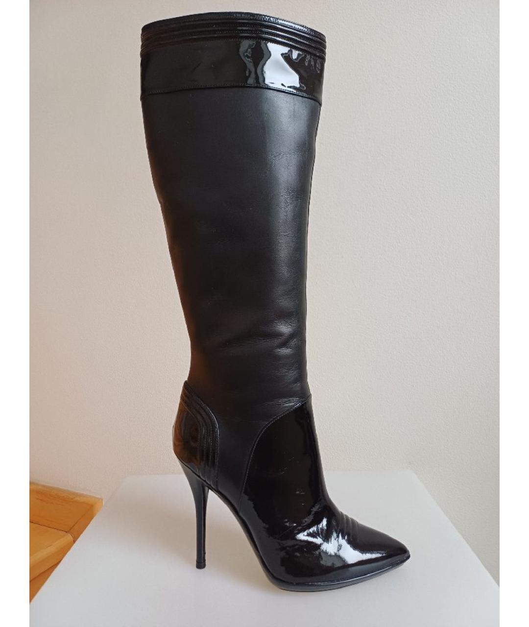 CASADEI Черные кожаные сапоги, фото 8