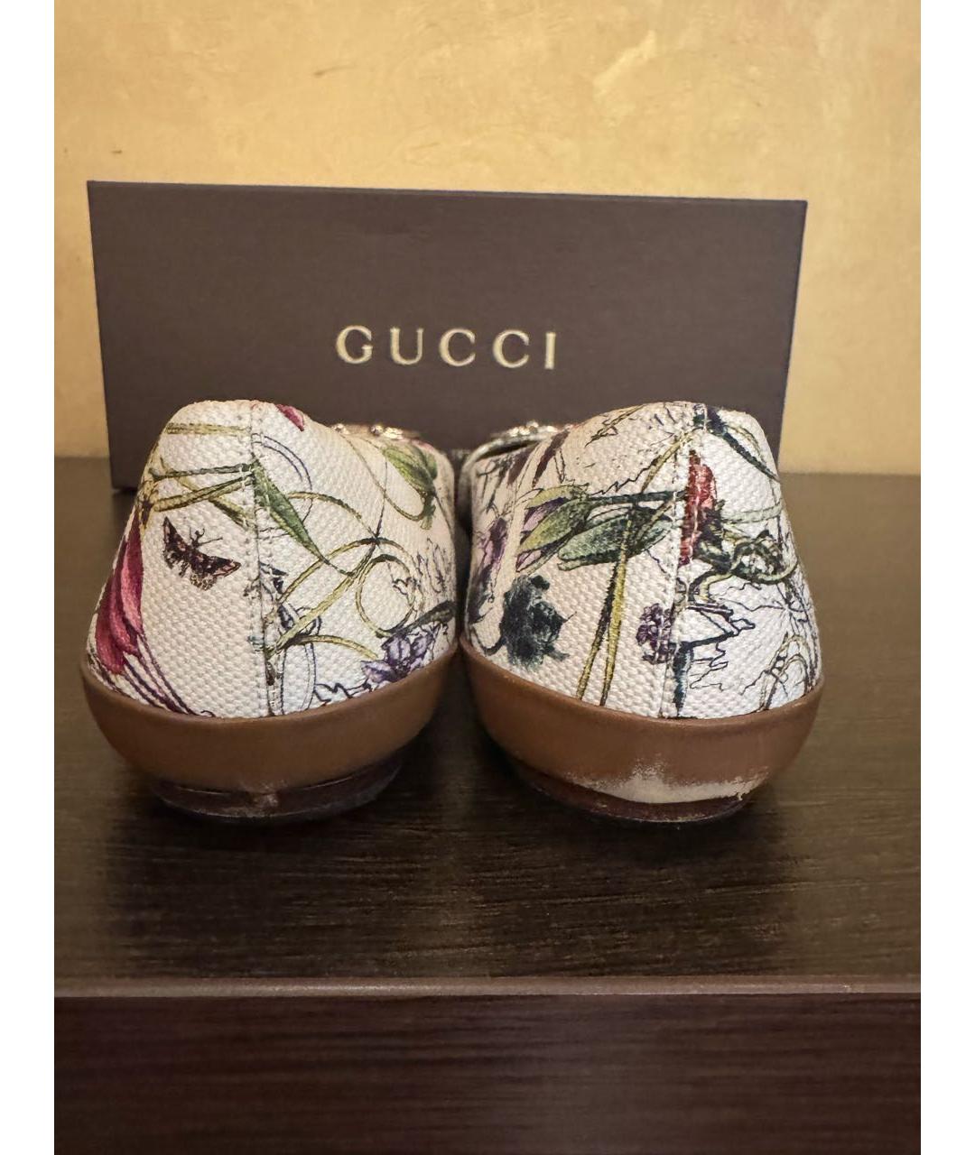 GUCCI Мульти текстильные балетки, фото 4
