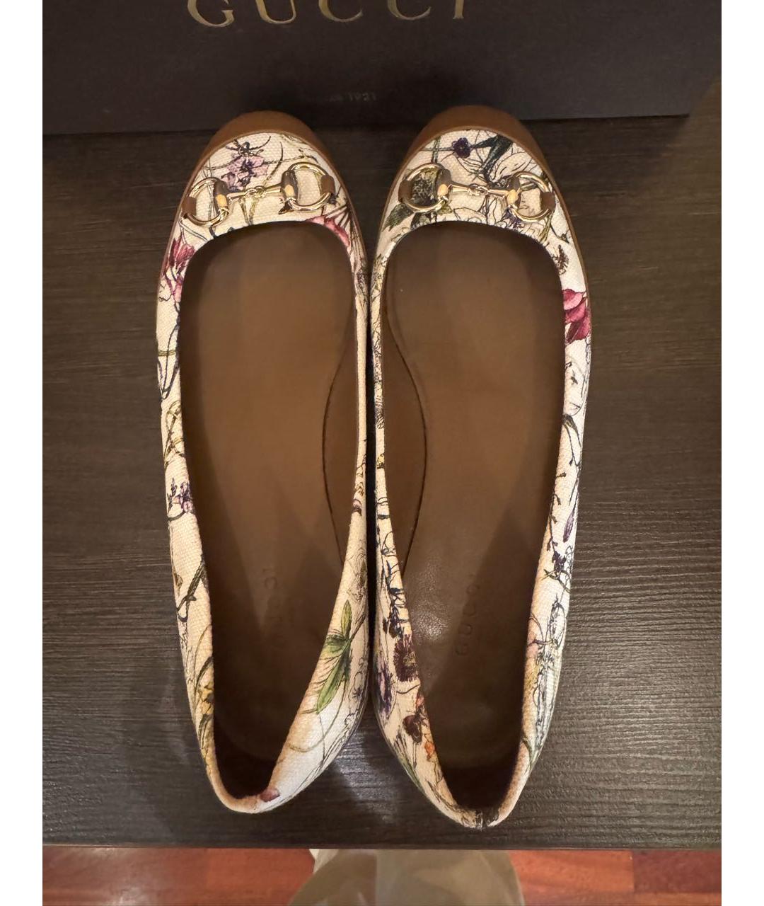 GUCCI Мульти текстильные балетки, фото 3