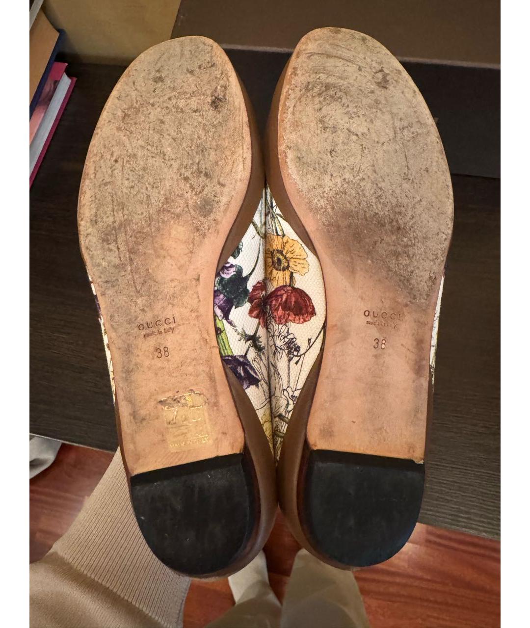 GUCCI Мульти текстильные балетки, фото 5