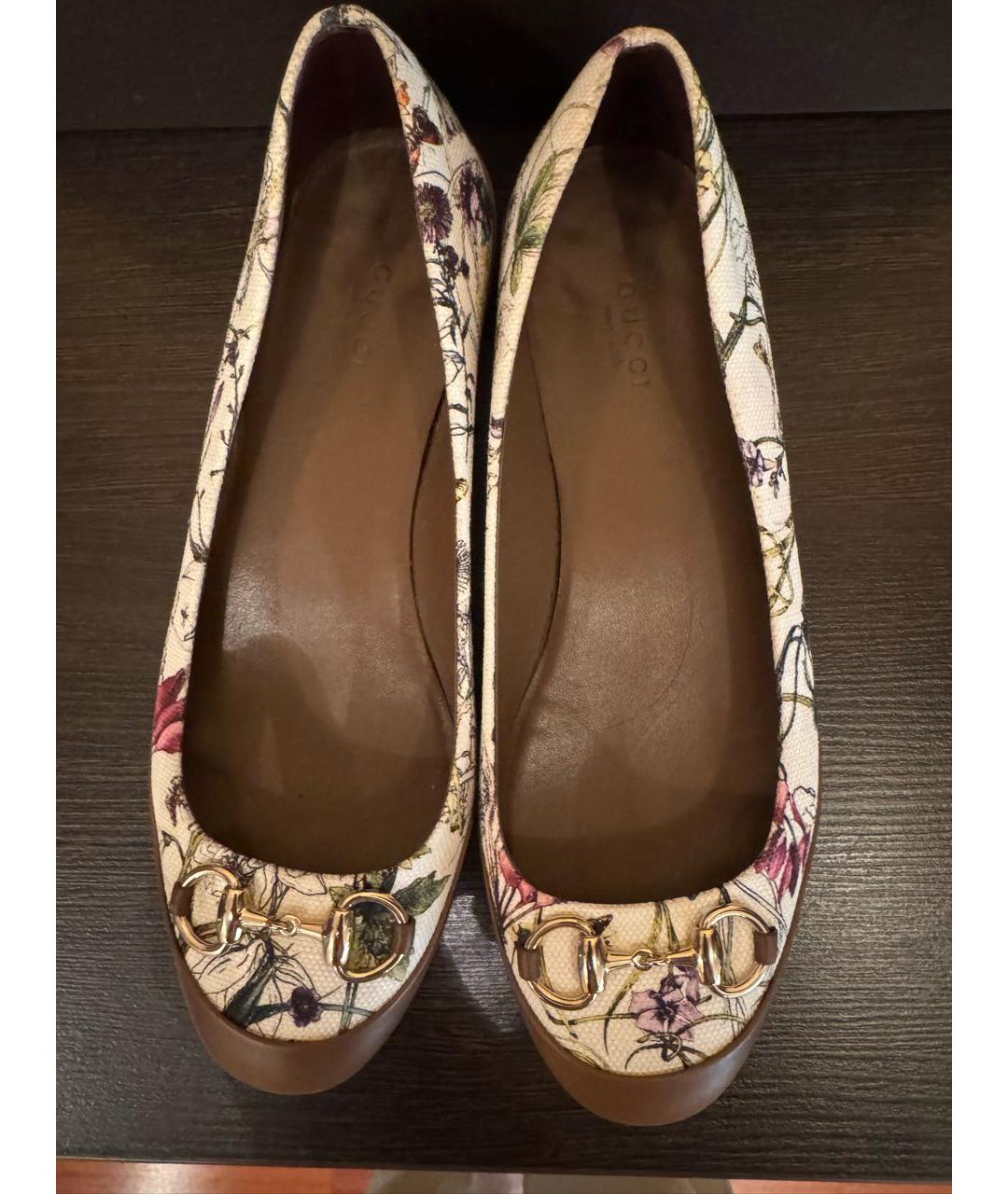 GUCCI Мульти текстильные балетки, фото 2