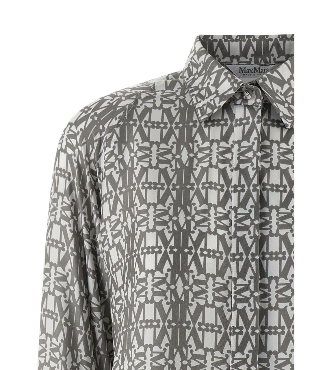 MAX MARA Серое шелковое повседневное платье, фото 3