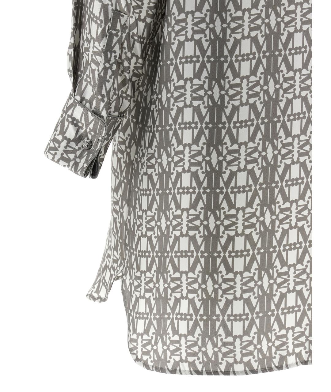 MAX MARA Серое шелковое повседневное платье, фото 4