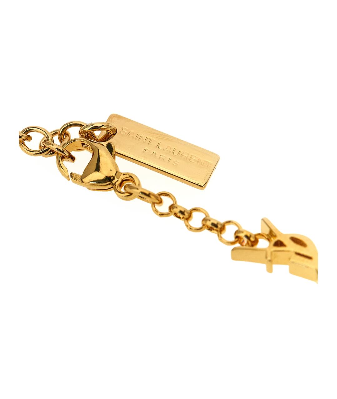 SAINT LAURENT Золотой металлический браслет, фото 1