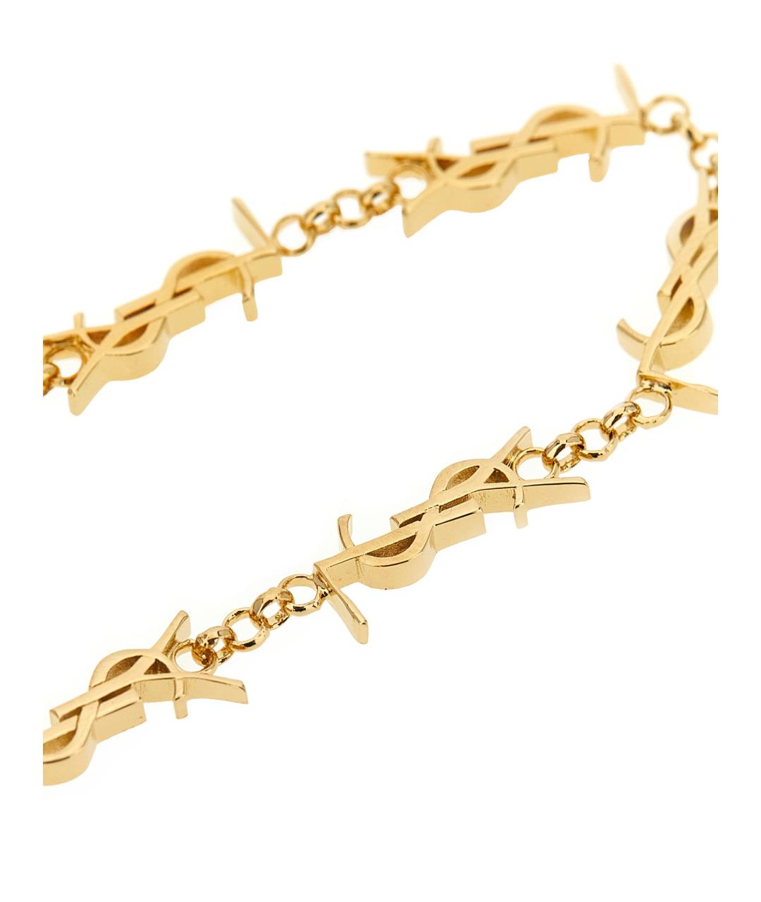 SAINT LAURENT Золотой металлический браслет, фото 3