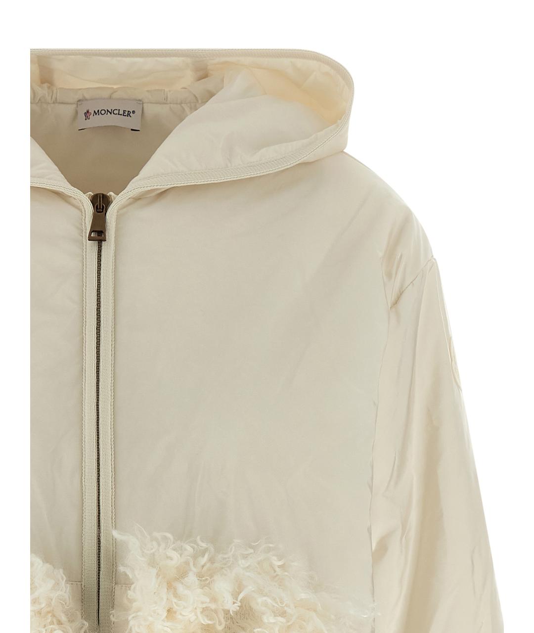 MONCLER Белая полиамидовая куртка, фото 3